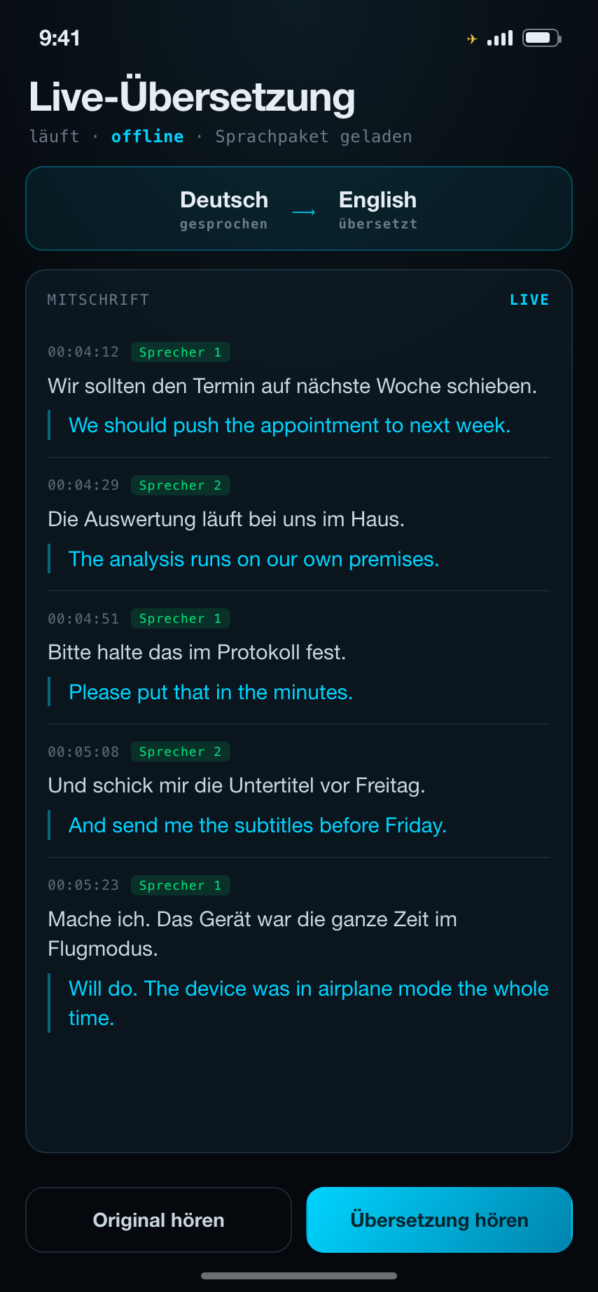 NotesScript Translate: Live-Übersetzung Deutsch nach Englisch
